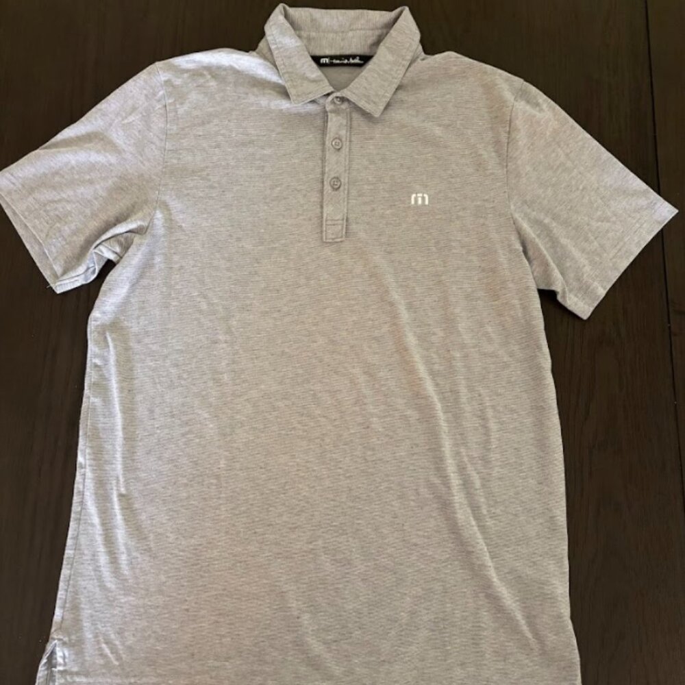 Travis Mathew Gray Polo Shirt Golf